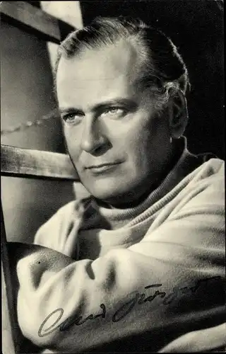 Ak Schauspieler Curd Jürgens, Portrait, Autogramm