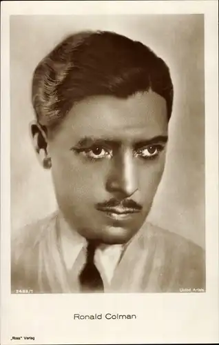 Ak Schauspieler Ronald Colman, Portrait