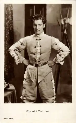 Ak Schauspieler Ronald Colman, Portrait, Ross Verlag 3377/3