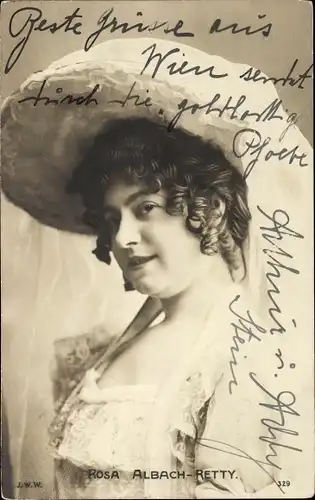 Ak Schauspielerin Rosa Albach-Retty, Portrait, Autogramm