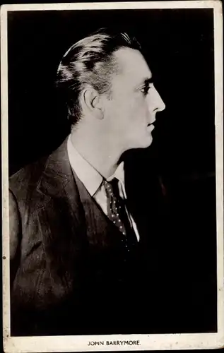 Ak Schauspieler John Barrymore, Profilansicht