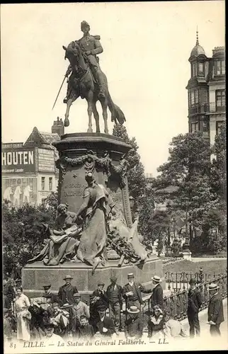 Ak Lille Nord, Statue von General Faidherbe