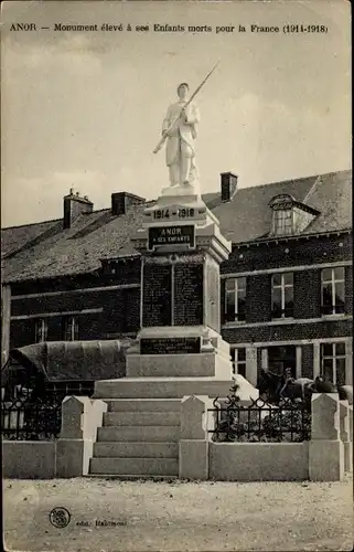 Ak Anor Nord, Denkmal für seine Kinder, die 1914-1918 für Frankreich starben