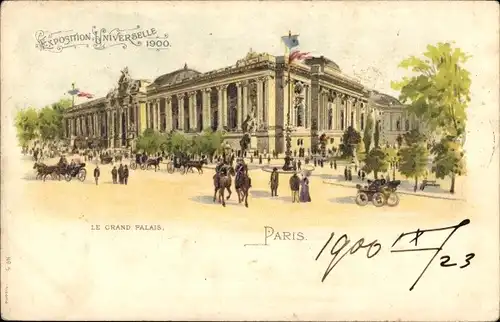 Litho Paris, Weltausstellung 1900, Grand Palais