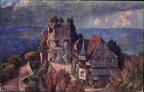 Künstler Ak Saverne Zabern Elsass Bas Rhin, Château du Haut-Barr, Burg Hohbarr