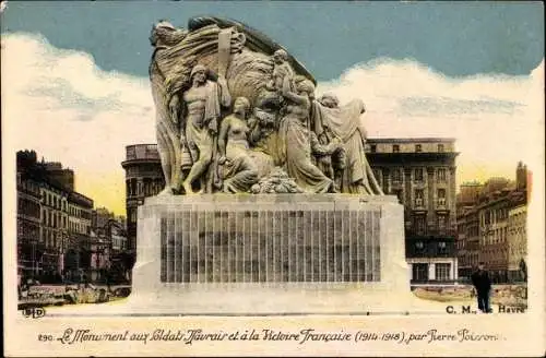 Ak Le Havre Seine Maritime, Kriegerdenkmal 1914-1918