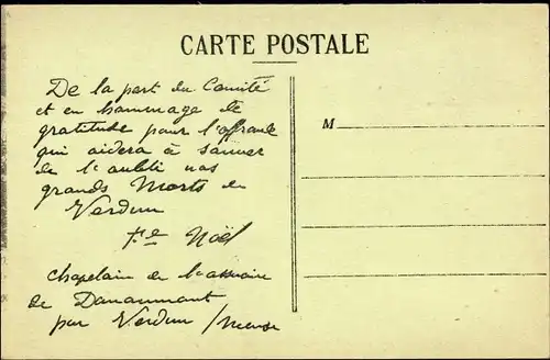 Ak Douaumont Lothringen Meuse, Provisorisches Gebeinhaus, Schlachtfeld von Verdun