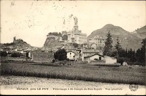 Ak Espaly Saint Marcel Le Puy en Velay Haute Loire, Pelerinage a St Joseph-de-Bon Espoir