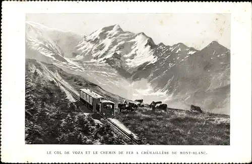 Ak Col de Voza Savoie, Mont-Blanc, Zahnradbahn