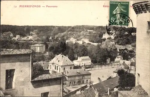 Ak Pierrefonds Oise, Panorama