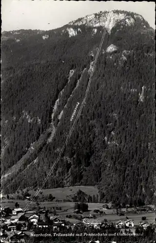 Ak Mayrhofen im Zillertal Tirol, Teilansicht, Penkenbahn