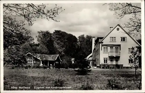 Ak Wolfheze Gelderland, Hotel, Zijgevel met Kinderspeelzaal