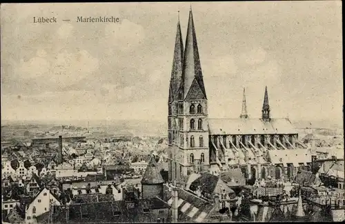 Ak Hansestadt Lübeck, Marienkirche