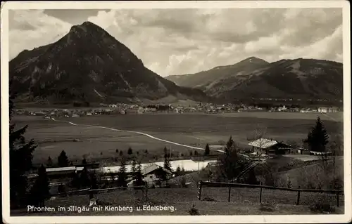 Ak Pfronten im Allgäu, Panorama mit Kienberg und Edelsberg