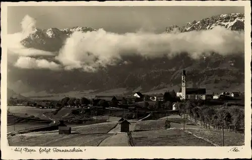 Ak Pfronten im Allgäu, Blick auf Roßberg, Aggenstein und Breitenberg