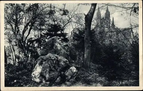 Ak Meißen an der Elbe, Fürsten- und Landesschule St. Afra, Heldengedenkstein