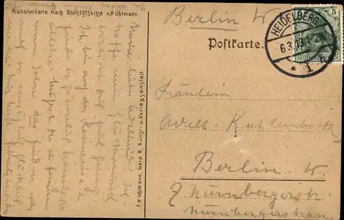Künstler Ak Uhlmann, Lutherstadt Eisenach in Thüringen, Wartburghof