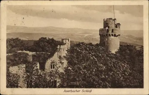 Ak Auerbach Bensheim an der Bergstraße Hessen, Schloss