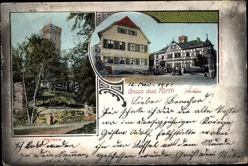 Ak Fürth in Mittelfranken Bayern, Kurhaus, Alte Veste