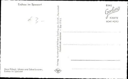 Ak Eschau im Spessart, Panorama