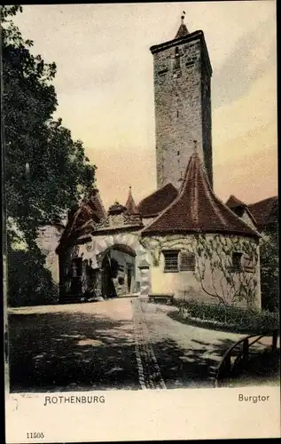 Ak Rothenburg ob der Tauber Mittelfranken, Burgtor