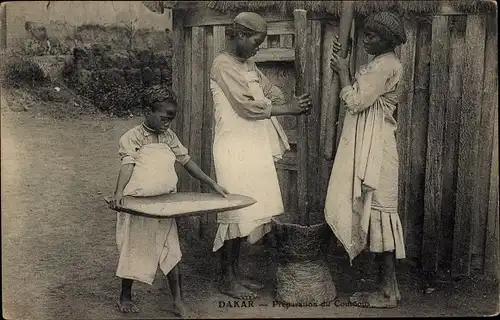 Ak Dakar, Senegal, Zubereitung von Couscous