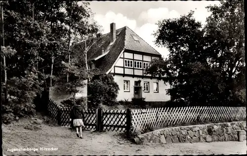 Ak Hitzacker an der Elbe, Jugendherberge, Mädchen, Eingang