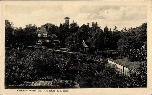 Ak Hitzacker an der Elbe, Aussichtsturm Luginsland vom Johannesplatz