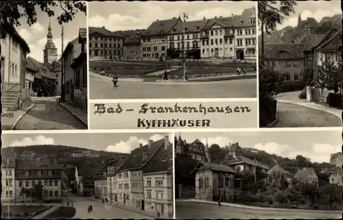 Ak Bad Frankenhausen am Kyffhäuser Thüringen, Platz, Teilansicht