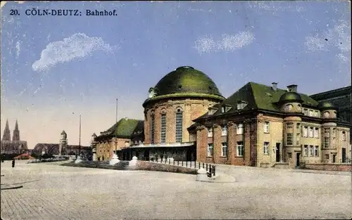 Ak Deutz Köln am Rhein, Bahnhof