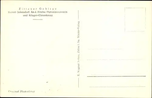 Ak Jonsdorf in Sachsen, Ort mit Lausche und Buchberg