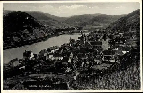 Ak Karden an der Mosel, Panorama