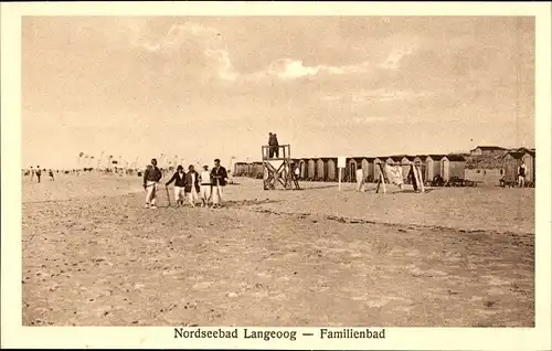 Ak Nordseebad Langeoog Ostfriesland, Familienbad