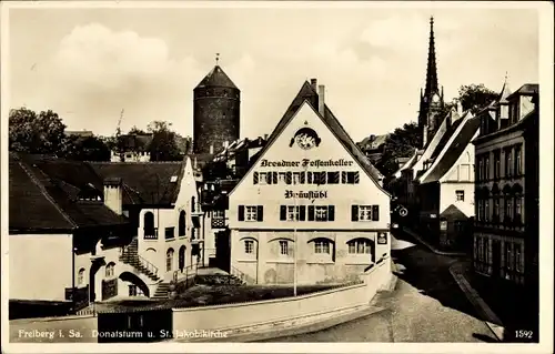 Ak Freiberg in Sachsen, Donatsturm, St. Jakobikirche