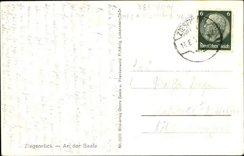 Ak Ziegenrück, Partie an der Saale, Promenade, Boote