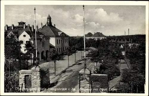 Ak Königsbrück in der Oberlausitz, Truppenübungsplatz, Neues Lager, Eingang