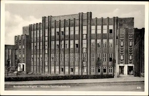 Ak Reichenbach im Vogtland, Höhere Textilfachschule