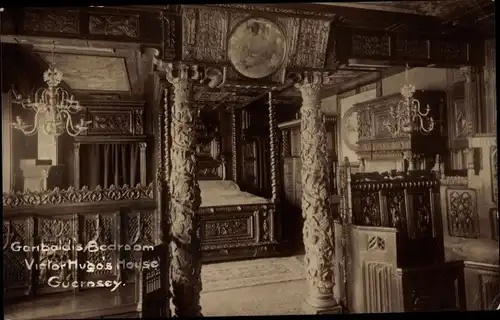 Ak Kanalinsel Guernsey, Garibaldis Schlafzimmer, Victor Hugos Haus