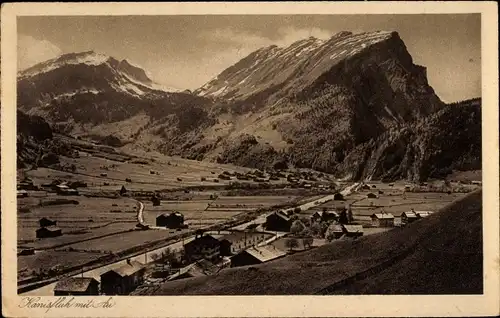 Ak Au im Bregenzerwald Vorarlberg, Panorama mit Kanisfluh
