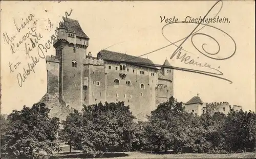 Ak Maria Enzersdorf Niederösterreich, Burg Liechtenstein, Veste