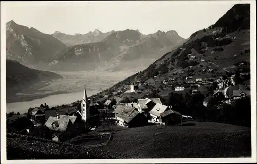 Ak Amden Kt. Sankt Gallen, Panorama, Walensee, Linthebene, Glarneralpen