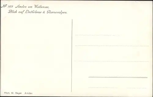 Ak Amden Kt. Sankt Gallen, Panorama, Walensee, Linthebene, Glarneralpen