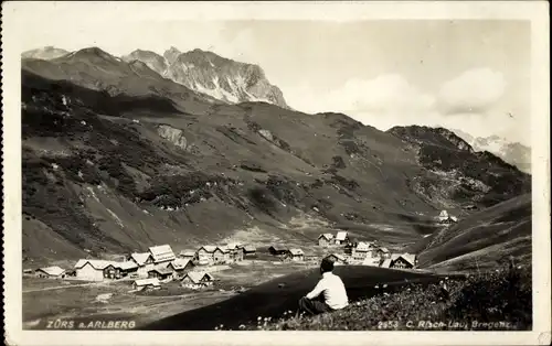 Ak Zürs am Arlberg Vorarlberg, Gesamtansicht, Berge
