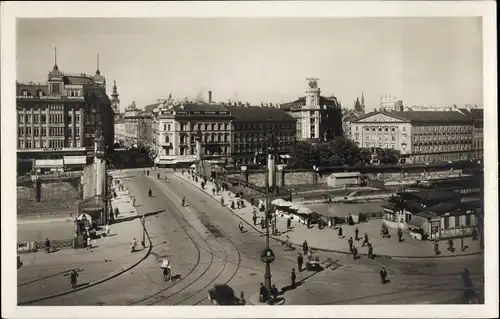 Ak Wien 1 Innere Stadt, Schwedenbrücke, Donaukanal