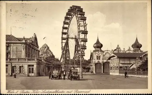 Ak Wien 2 Leopoldstadt, Prater, Kino-Lustspieltheater, Riesenrad