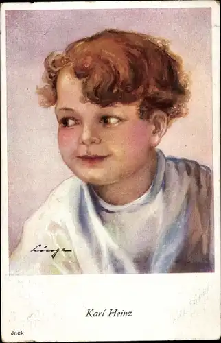 Künstler Ak Karl Heinz, Kind-Portrait