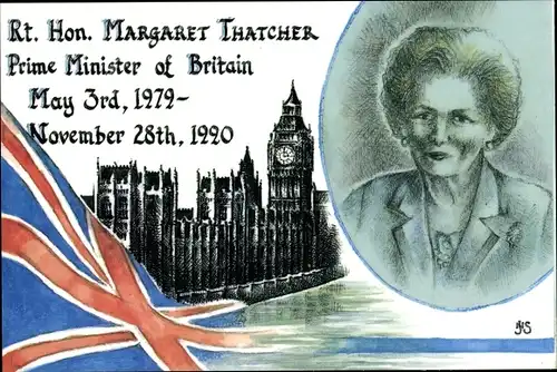 Ak Rt. Hon. Margaret Thatcher, Premierministerin von Großbritannien