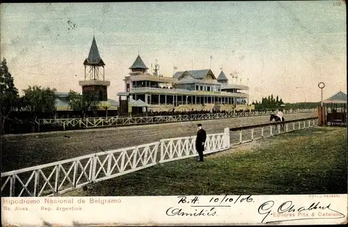 Ak Buenos Aires Argentinien, Belgramo National Racecourse