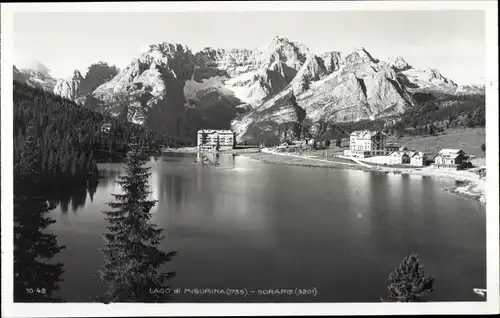 Ak Lago di Misurina Cortina d'Ampezzo Veneto, Gesamtansicht, Sorapis