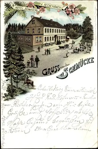 Litho Gehlberg Suhl in Thüringen, Hotel Schmücke